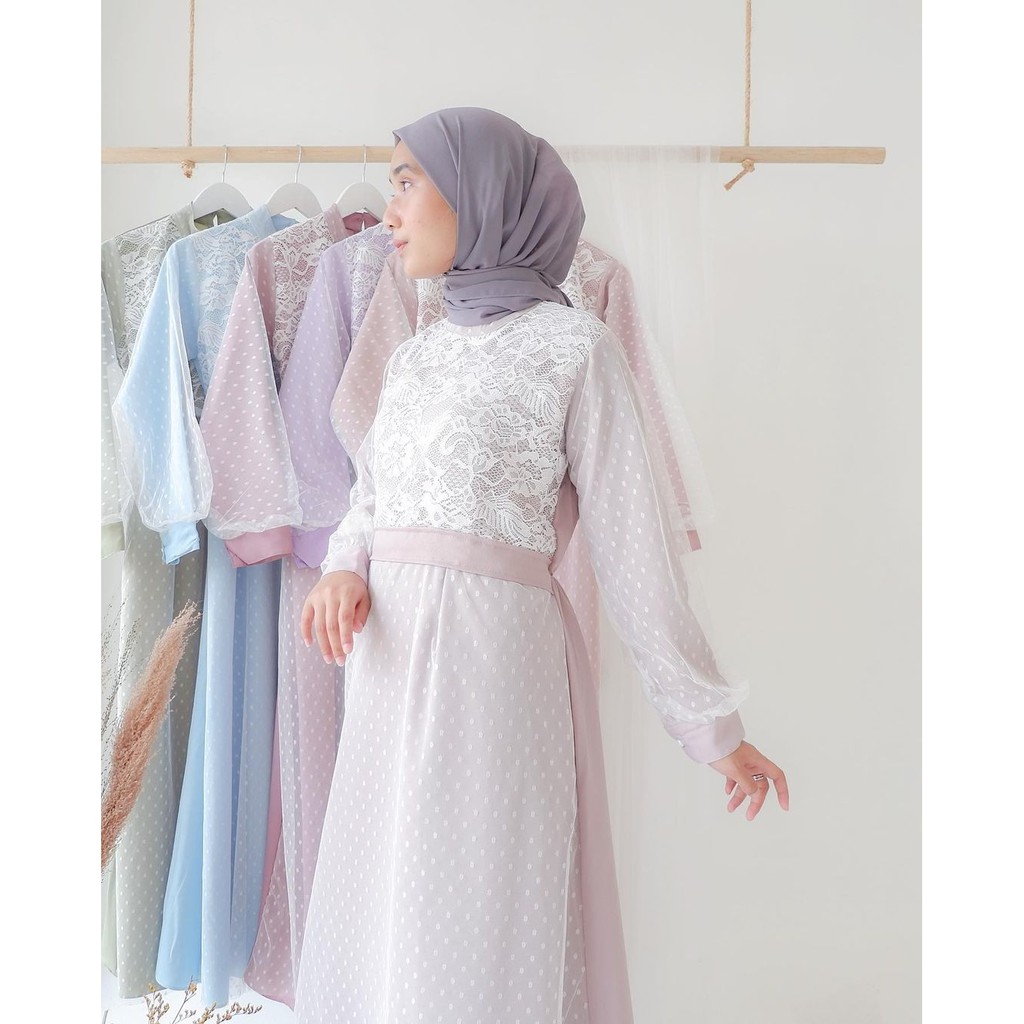 Dyana Tile Dress/Dress Tile Ld 110/Dress Tile Brukat/Dress Lace Import/Dress Tile Lebaran