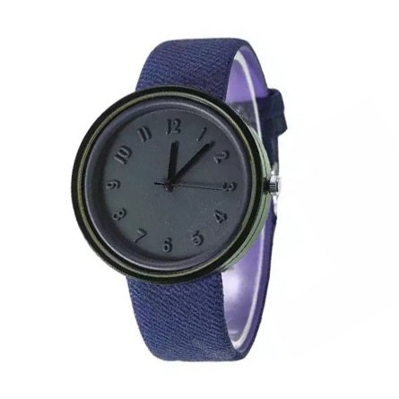 Jam Tangan Canvas MINIMALIS #50 + CHOKER Wanita Kanvas Korea Fashion Korean Style Unisex Quartz