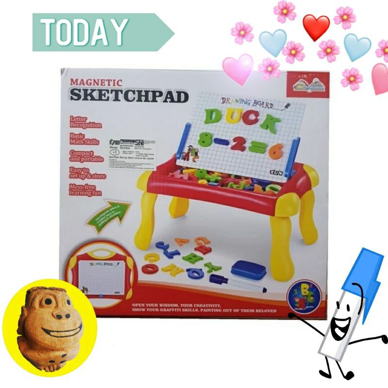 

Mainan Anak Papan Tulis Magnet Magnetic Sketchpad Board 2 in 1 Edukasi