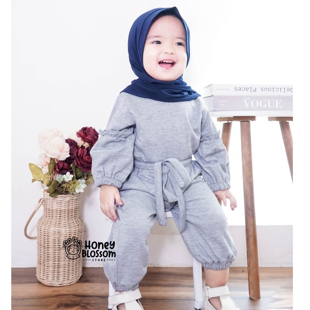 HoneyBlossom One Set Anak Perempuan Salur / Baju Muslim Anak Perempuan Alika Vol.3