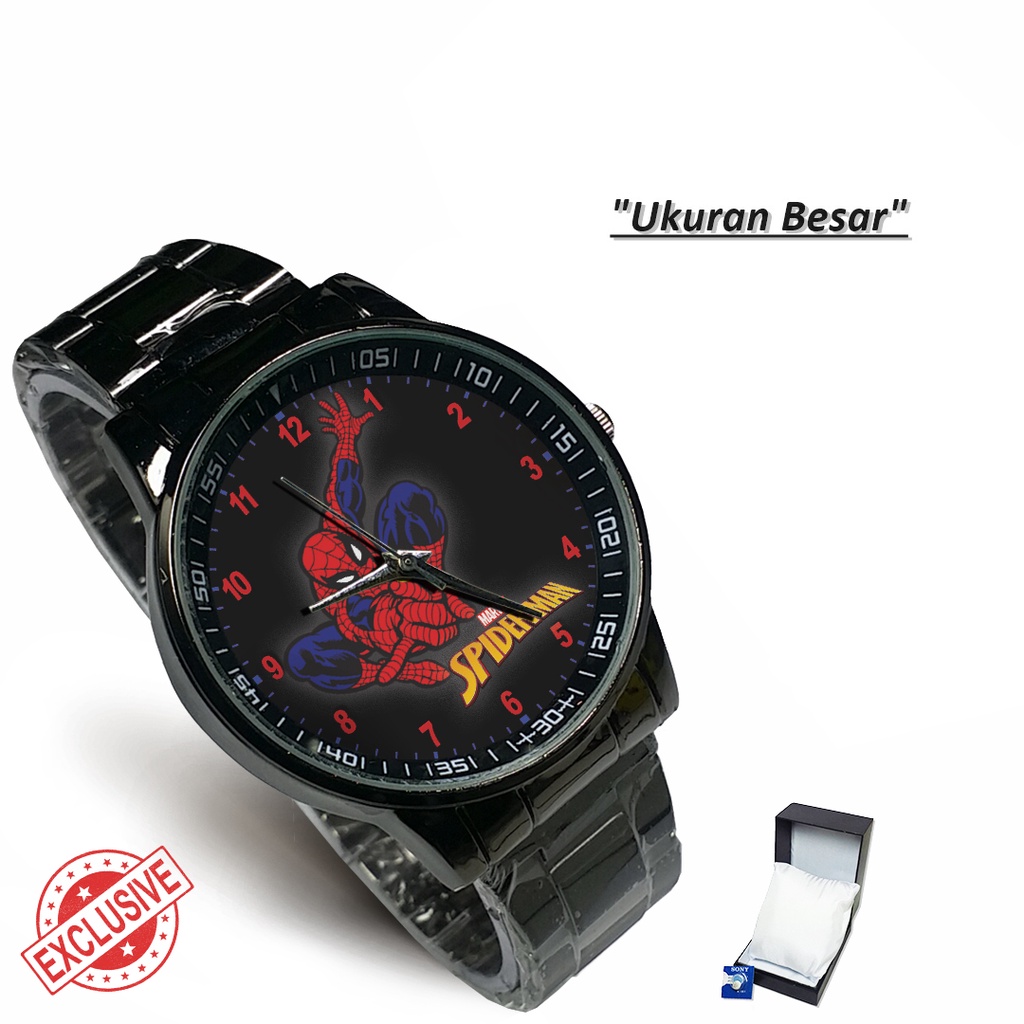 (Exclusive) Jam Tangan SPIDER-MAN Motif 5Rante Couple / Satuan