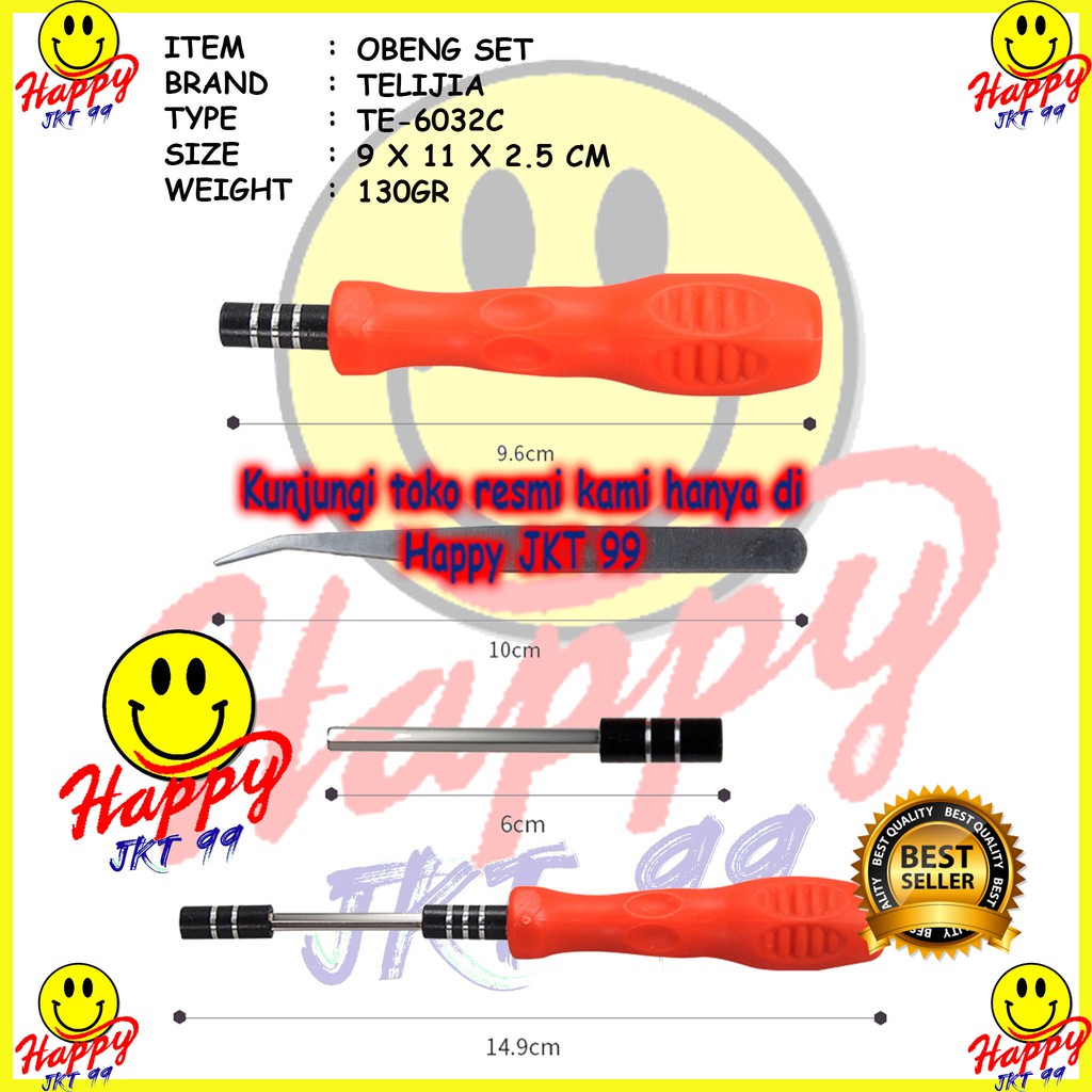 [ HAPPY JKT 99 ] OBENG SET TEKNISI HP LAPTOP TELIJIA TE-6032C 32 IN 1 TE-6032C TE6032C TE 6032 C 32 IN 1 ORIGINAL