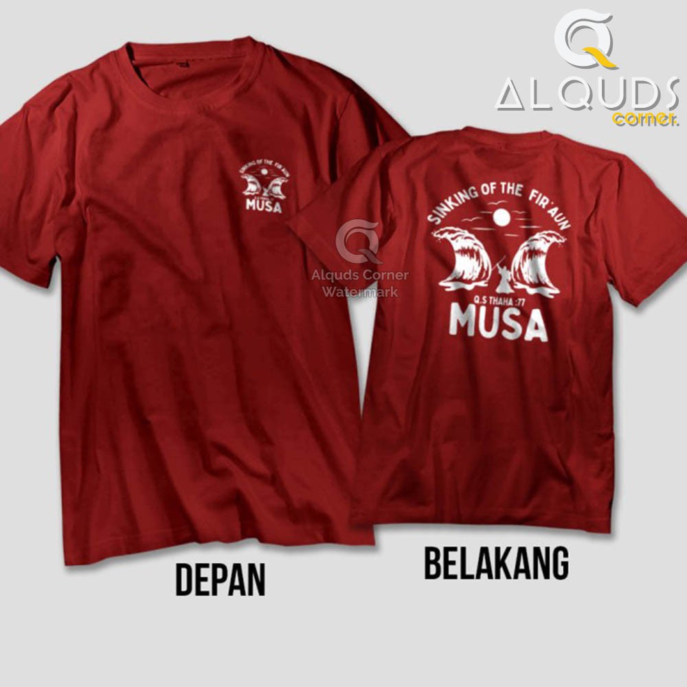 Kaos Dakwah Islami PROPHET MUSA SINKING OF THE FIRAUN / Baju Distro Santri Muslim Nabi Prophet /5609-7