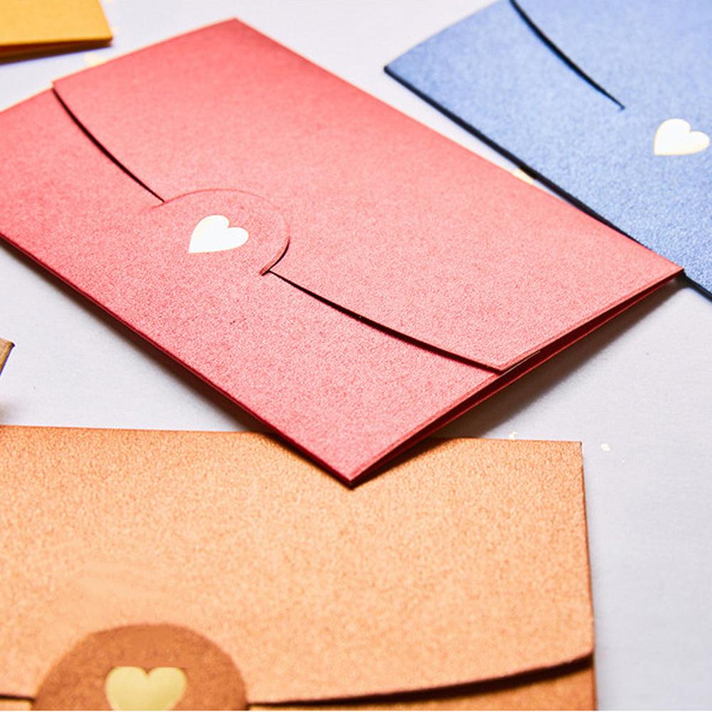 Nickolas1 Amplop Mini Stationary 10buah/ Amplop Hadiah lot Untuk Surat Stamping Cinta 10.5*7CM Kartu Ucapan