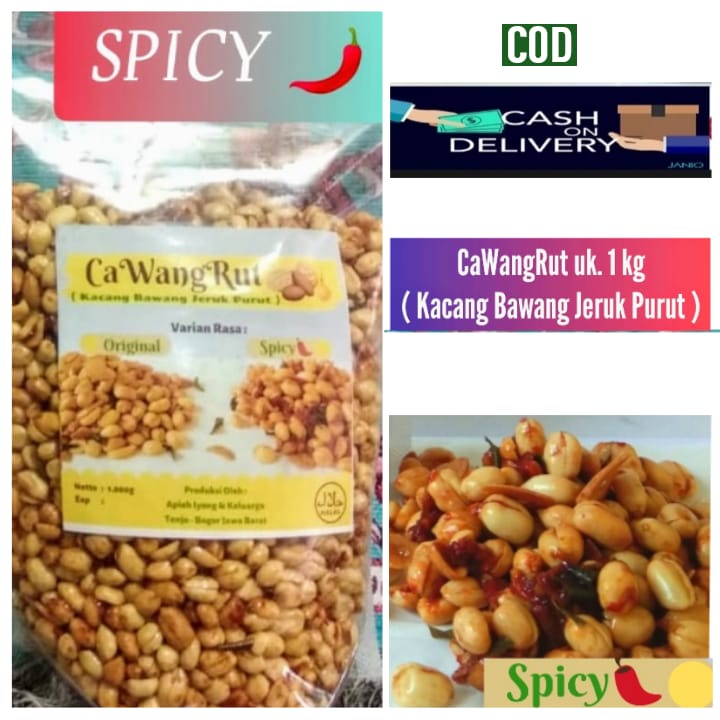 

Kacang Bawang Pedas Krispy/isi1kg/CAWANGRUTKacangBawangJerukPurutRasaBaladoPedasSedangKacangBawangPutihMantapNikmat