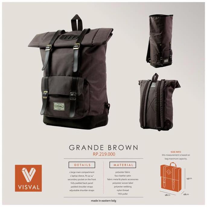 Tas Ransel Laptop Backpack Visval Grande Gendong Punggung Gunung Murah