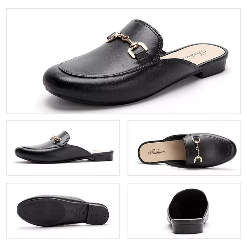 Sandal Slop Wanita  Flat Shoes Ala Korea Import Real Pict Alibaba88