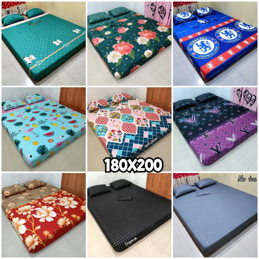 Sprei Home Made 180x200 Katun Random Halus Rapi Adem Tidak Luntur