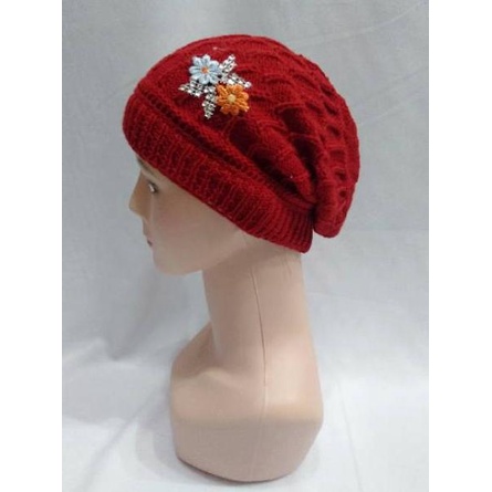 idaw Kerpus hijab fashion beanies nenek ciput rajut turban topi kupluk emak no pad Shopee 2020