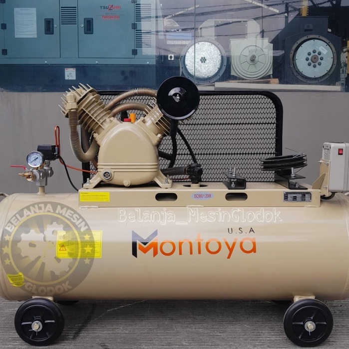 MONTOYA T-0.33/12.5 Mesin Kompresor Angin 5 HP 12 BAR Montoya Kompresor Angin Kompressor Listrik Ben