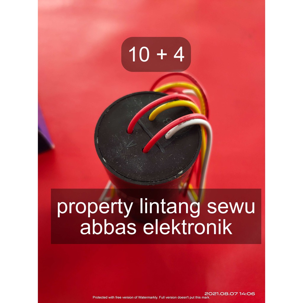 capasitor kapasitor mesin cuci 2 tabung 10 + 4 mikro 450 volt 10+4 450V