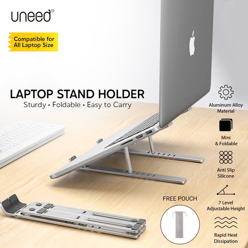 Trend - Stand Holder Laptop Macbook Notebook IPAD Mac dudukan lipat Alumunium