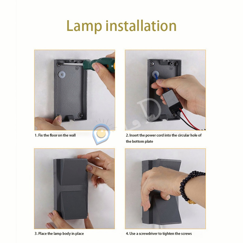 [COD] Lampu Dinding Modern Minimalis Lampu Pagar Lampu Teras Lampu Taman 220V Anti Air Warm White Lampu LED carport teras anti air minimalis garasi Dekorasi Rumah Waterproof Warm White LED outdoor waterproof wall lamp Garden Porch Light Lighting Aluminum