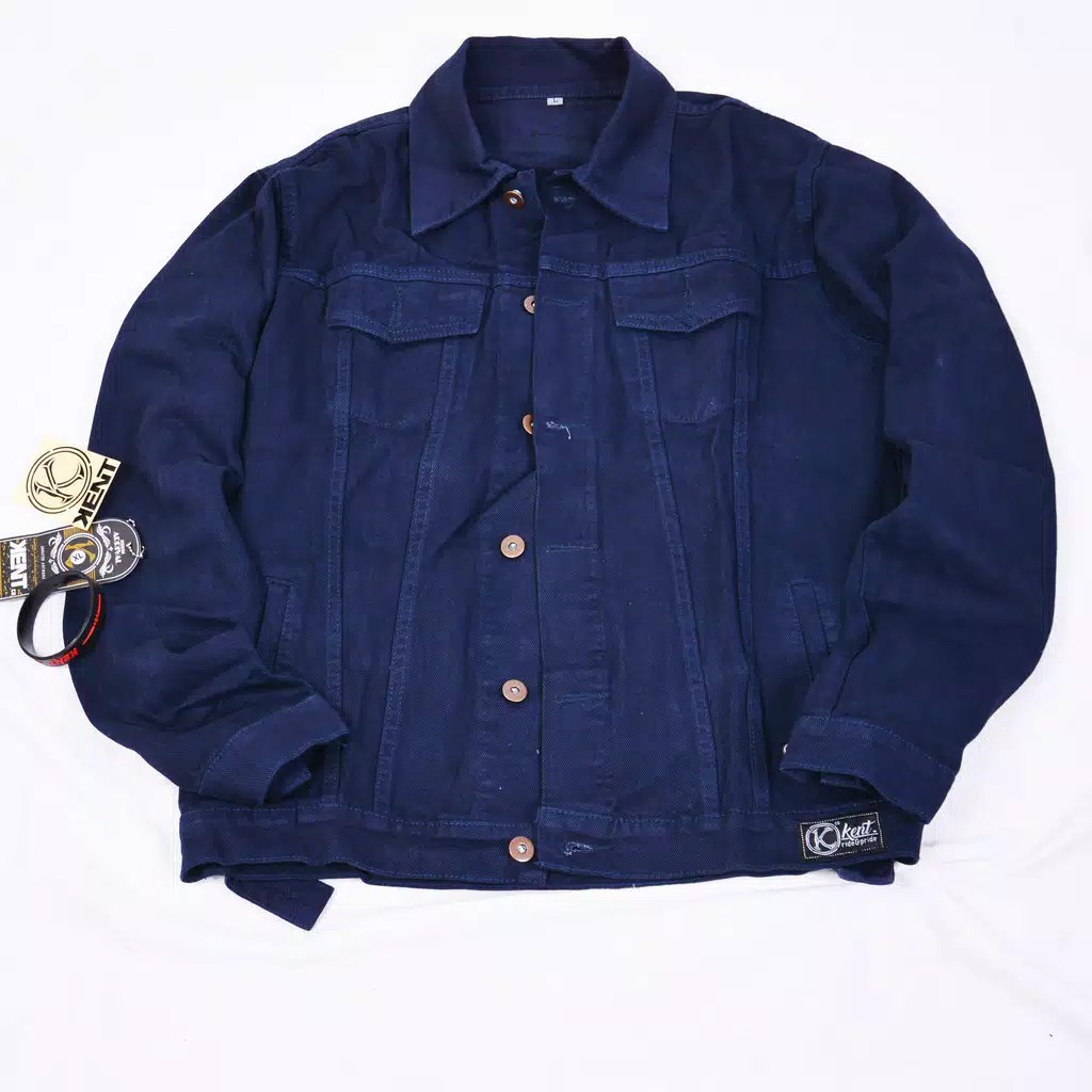 Kent Jaket Jeans Navy KNT 164 - Tanpa Warna,M b61a