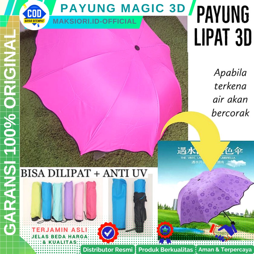 Jual Payung Lipat 3d Ajaib Foldable Magic Umbrella 3 Dimensi Muncul