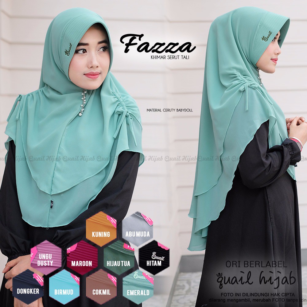 Kerudung Bergo Jilbab Instan Fazza Quail Hijab Original Shopee