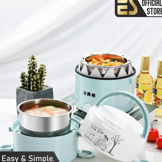 Es Panci Listrik Portable Kotak Makan Elektrik Rantang Elektrik Susun - 2 Susun - Promo 