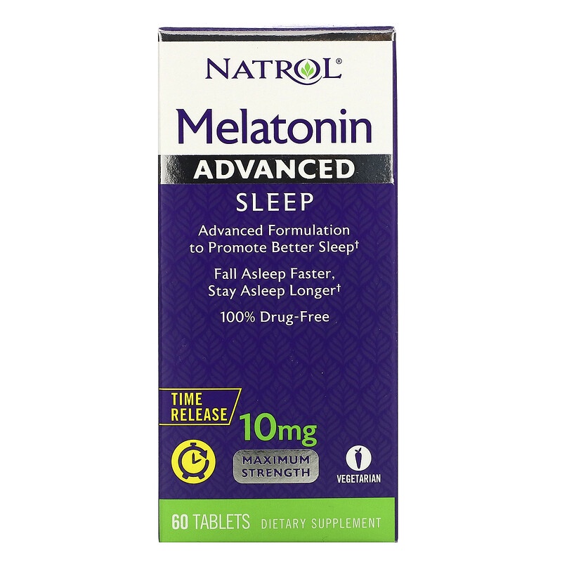 NATROL Advanced Sleep Melatonin 10 mg Time Release isi 60 100