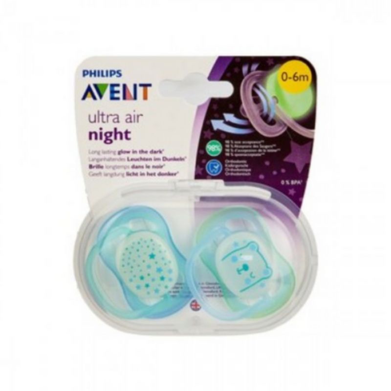 avent soother ultra air night 0-6m scf376/11