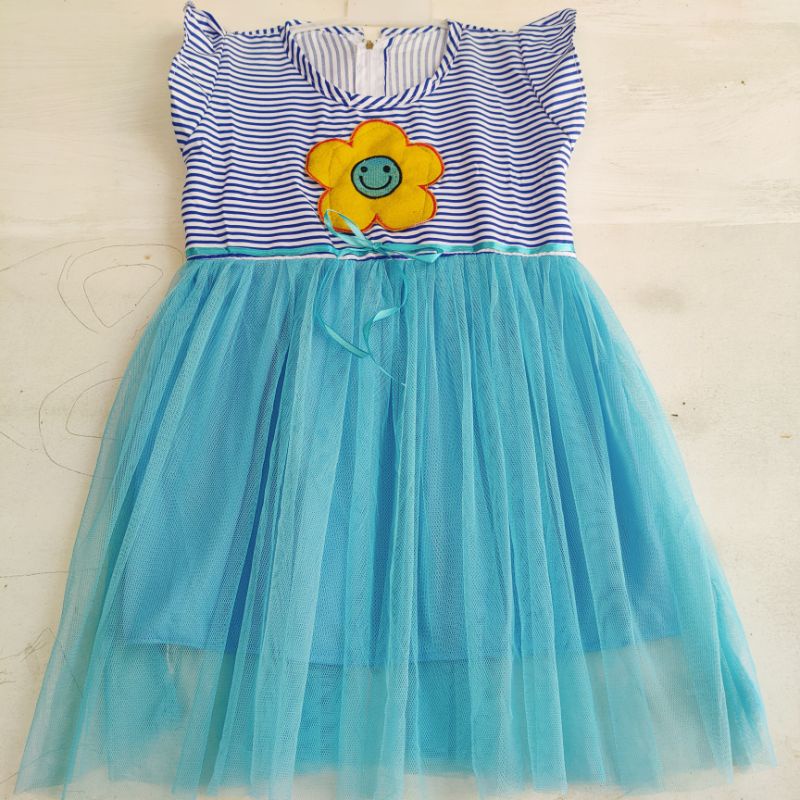 Dress anak cewek perempuan  3 4 tahun ( dress tutu strippina )