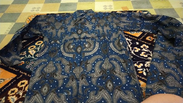 Kemeja Batik Pria Lengan Panjang Size M L Xl Xxl  Bswart Batik Hrb026 Kenongo Hem Panjang Padi