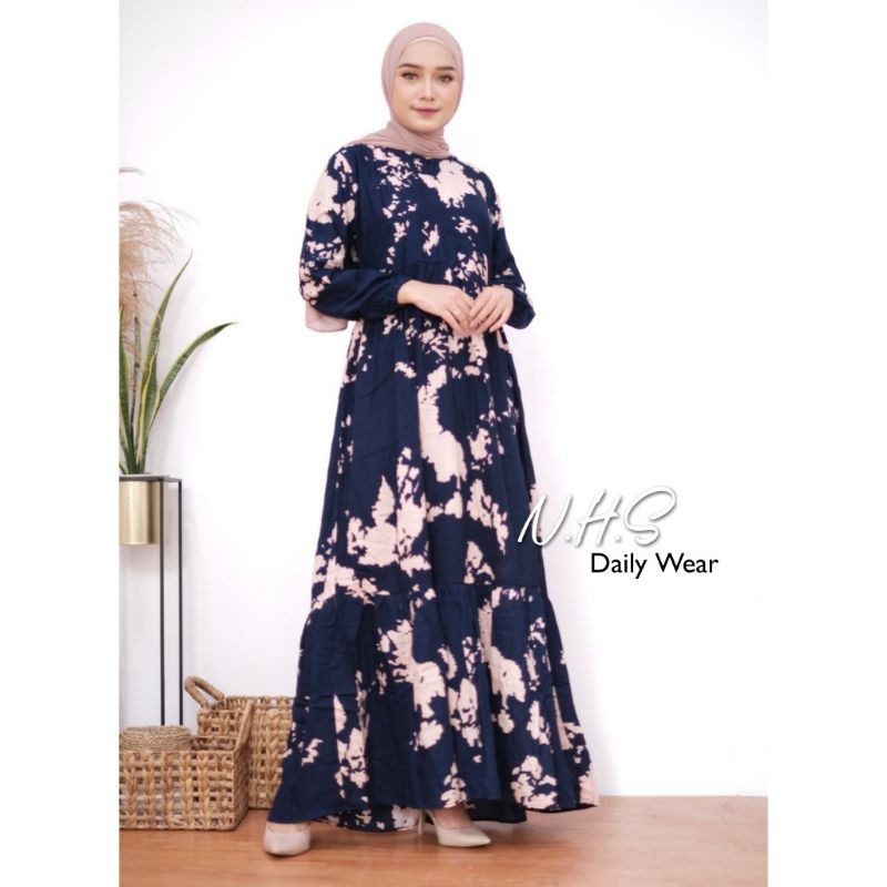 Gamis midi dress L XL XXL XXXL XXXXL ld 100 110 120 130 140 kekinian viral 2022 model ussy