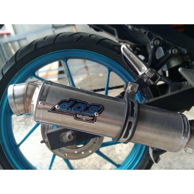 knalpot DOS kompetisi model bulat corong jumbo panjang 25 cantol