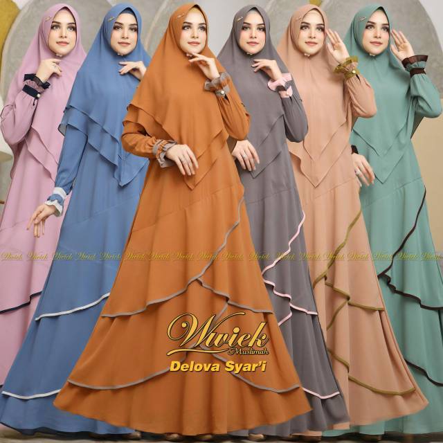 Gamis Delova Syar'i by Wwiek Muslimah ORI