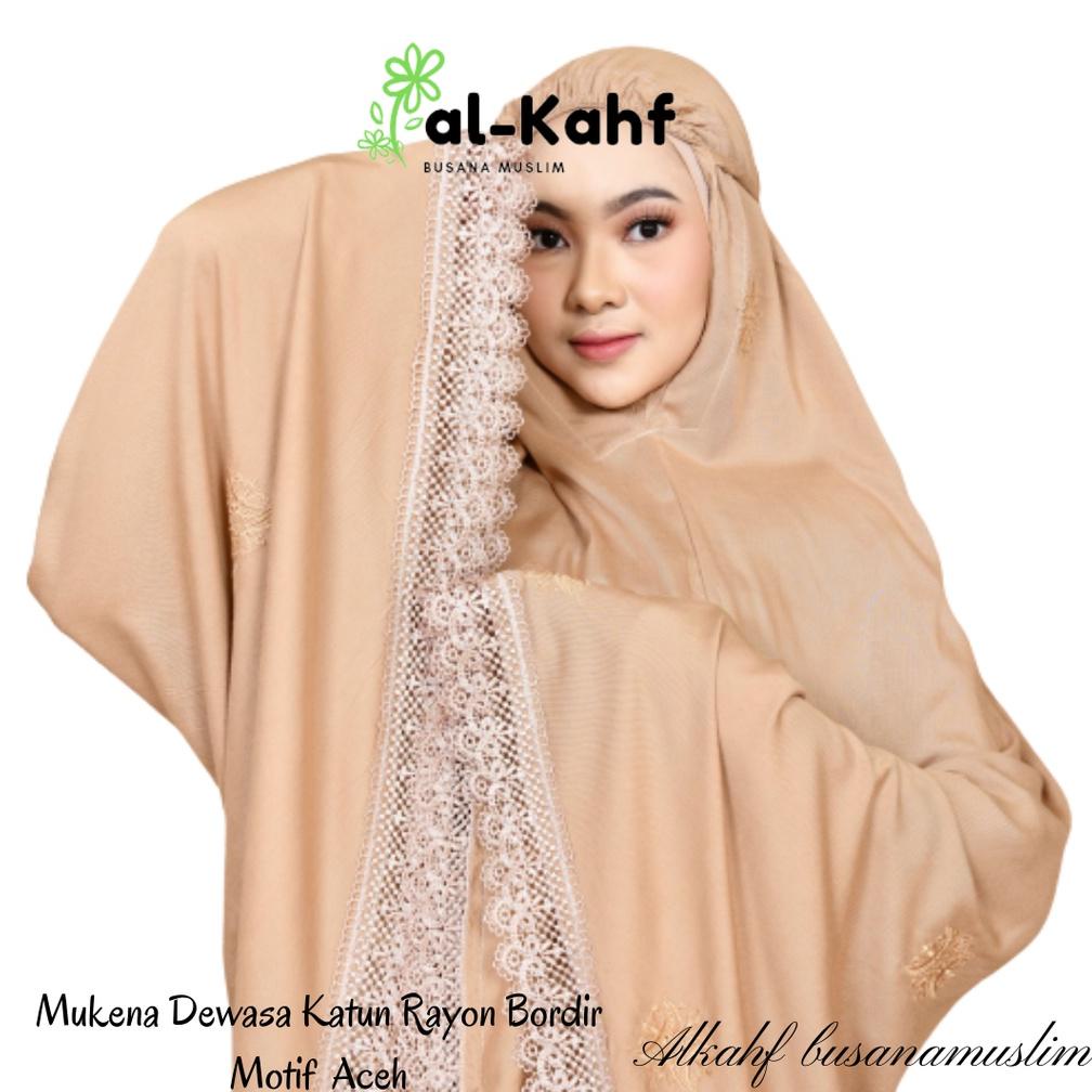 Alkahf.BM - Mukena Katun Rayon Premium Motif Bordir Pintu Aceh Darusallam