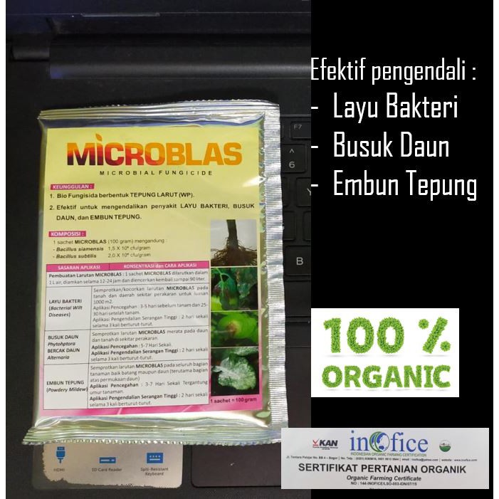 Microblas 100 Gram Microbial Pengendali Layu Bakteri Busuk Daun Embun Tepung - Raja Indo Bekasi