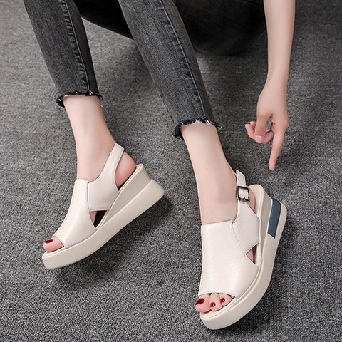 [ ORIGINAL IMPORT ] Sepatu Sandal Wedges Wanita Import Premium Quality SI 140