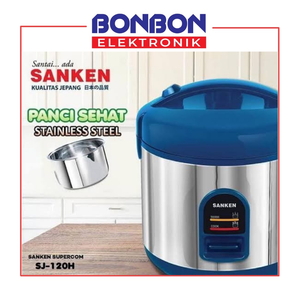 Sanken Magic Com Rice Cooker Stainless SJ-120H / SJ 120 H 1L