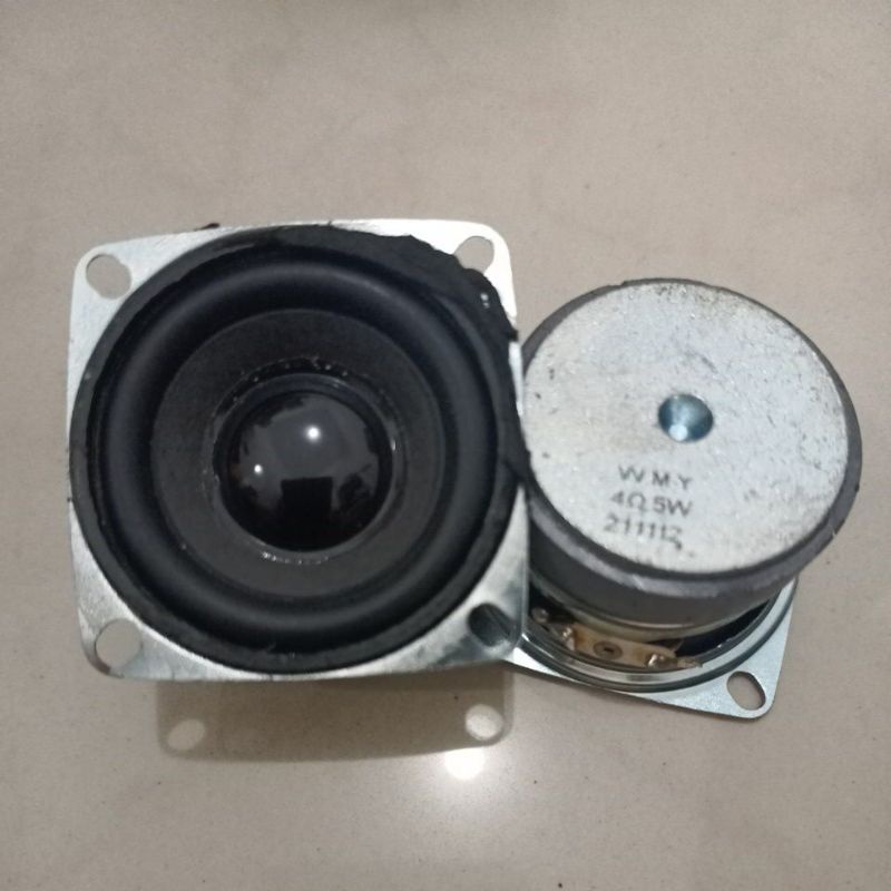 Speaker 2 inch kotak 50mm woofer 4 ohm 5 watt Super Bass Empuk Low Mid Subwoofer Eks Robot Vivan
