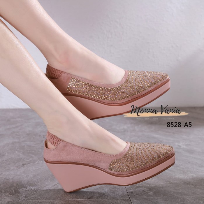 Wedges Monna Vania 8528-A5 Sepatu Wanita Import Branded