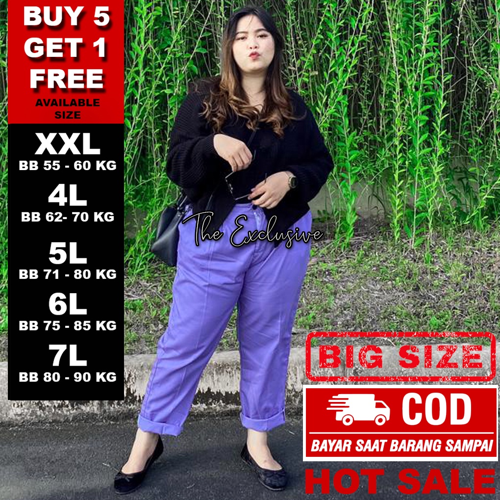 JUMBO BAGGY PANTS BB 57 - 90 KG / CELANA WANITA / CELANA KERJA BIG SIZE / CELANA PANJANG WANITA JUMBO BAGGY PANTS JUMBO PREMIUM BB 55 KG - 90 KG CELANA KERJA WANITA JUMBO CELANA KANTOR WANITA JUMBO