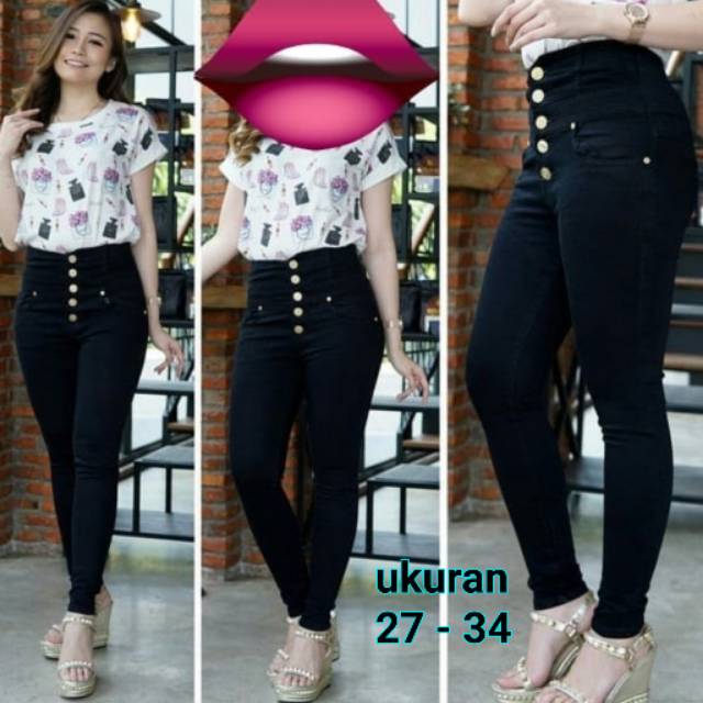 CELANA PANJANG HIGHWAIST KANCING 5 HITAM HIGH WAIST CELANA PANJANG HIGHWAIST KANCING 5 HITAM HIGH WAIST