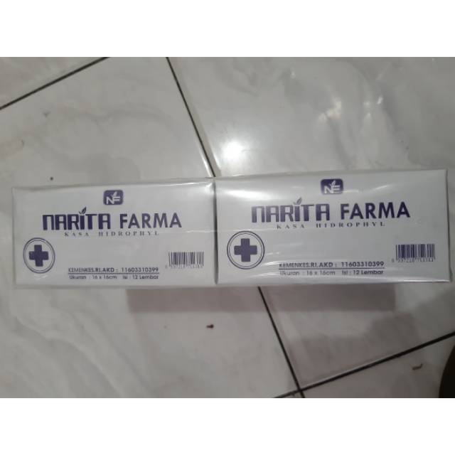 NARITA FARMA Kasa Hidrofil 16x16cm / kasa luka / kasa box / kasa hidrophyl