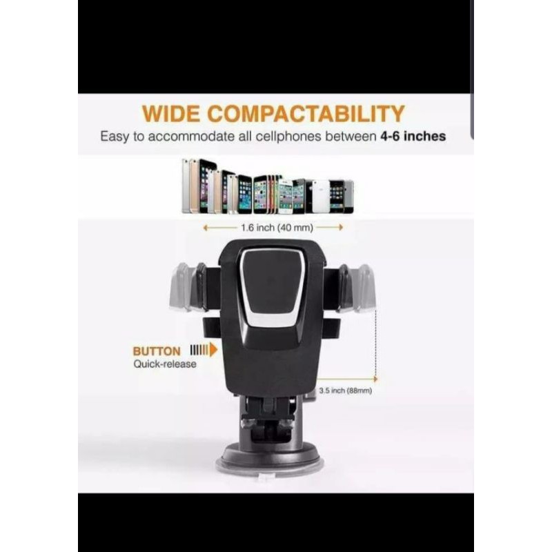 Holder Hp Mobil Robot Car Holder Dashboad Holder Gps Holder Jepit Kaca 360