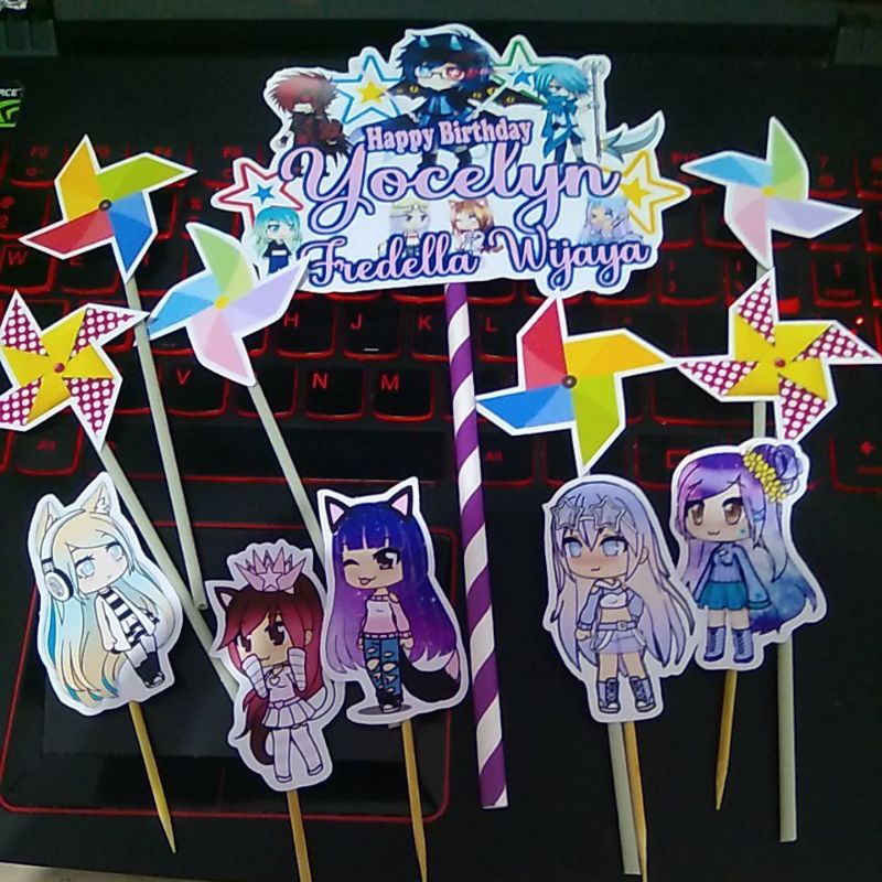cake topper hiasan kue gacha life v2