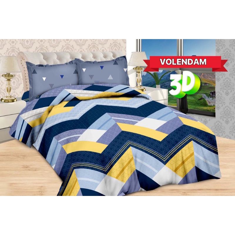 Bedcover set sprei 180x200 motif volendam merek bonita