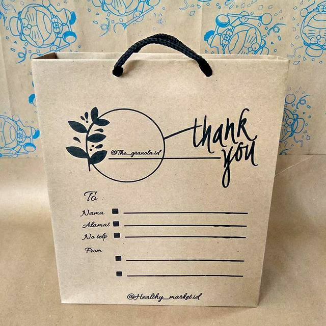 

PAPERBAG TASKERTAS SABLON FREE DESIGN UK P25cm L10cm T30cm