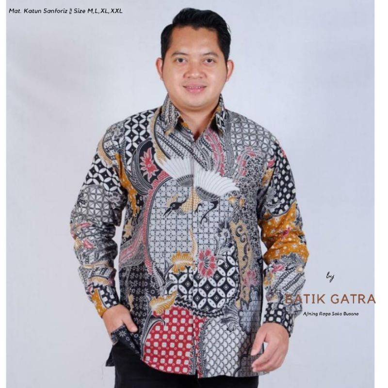 Kemeja Batik Pria Lengan Panjang Peksi Jagad Iteng Full Furing