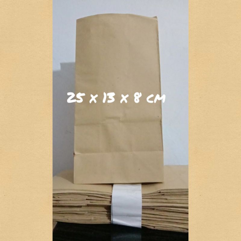 

Kantong kertas coklat, paperbag coklat , Kantong kertas roti