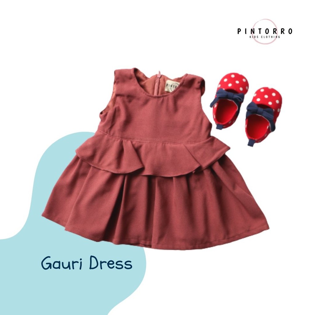 DRESS BAYI DAN ANAK PEREMPUAN PREMIUM 0-4 TAHUN GAURI DRESS