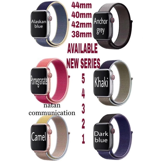 STRAP IWATCH SPORT LOOP NYLON APPLE WATCH SERIES 5 44MM 40MM TALI JAM