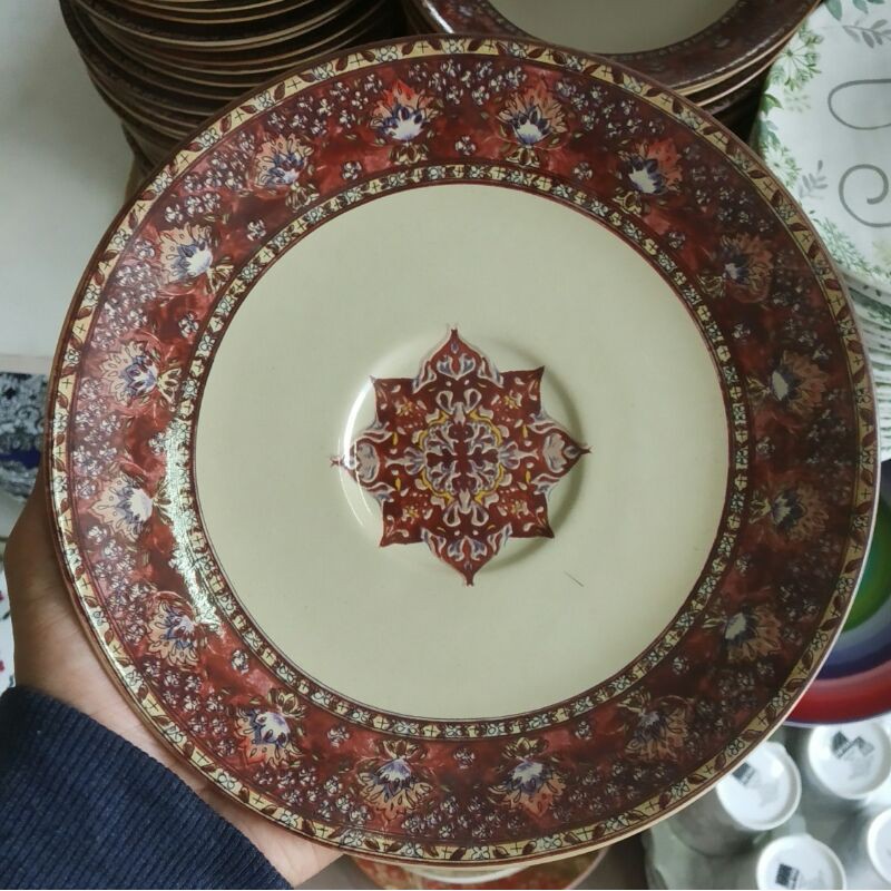 CAKE PLATE BABY PLATE PIRING KUE KERAMIK SANGO HIAS CANTIK MOTIF BATIK