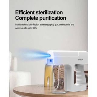 S600 Nano Spray Gun 300ml UV Purifier Disinfectant Wireless Semprotan Uap Air Disinfektan Blue Light Sterilizer Anti Bakteri Flairosol Mist Sprayer Steamer Moisturizer Nebulizer