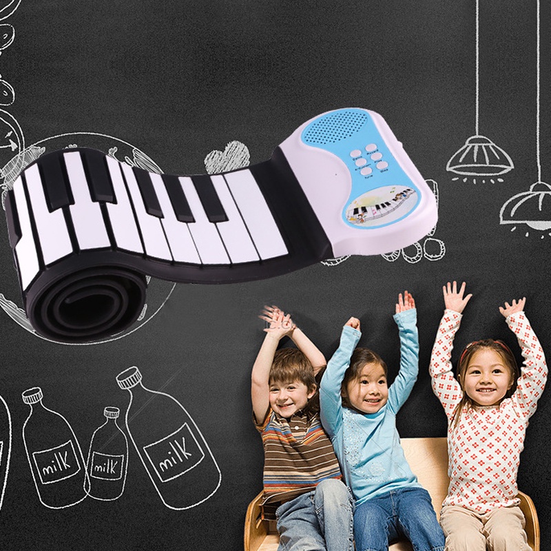 Keyboard Piano Elektronik 49 Kunci Bahan Silikon Flexible Untuk Hadiah