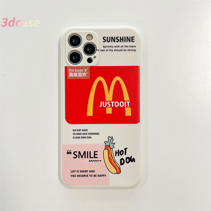 McDonald's Soft TPU Case Xiaomi Redmi 9C NFC 9A 9i 9T 9 Power 10X POCO M2 PRO Redmi Note 9 8 10 10S 9 PRO MAX 9S Xiaomi Redmi POCO X3 NFC X3 PRO M3 A15 A15S A35 A54 A9 A5 A53 2020 A7 A5S A12 A53S C21 C25 MCDonald's Straight Edges Back Cover