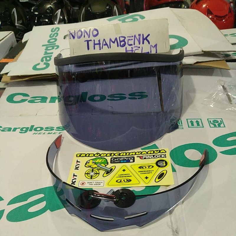 PAKET GANTENG 1 SPOILER VISOR FLAT SMOKE SPOILER PNP HELM YAMAHA VIXION NEW DAN CARGLOSS